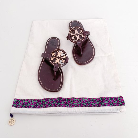 Tory Burch Shoes - Tory Burch | Metal Miller Sandal Burgundy & Gold